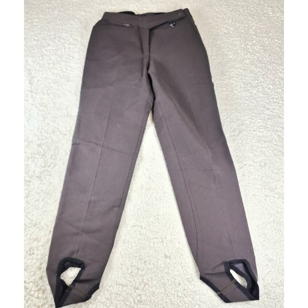 Obermeyer Pants Womens 8R Brown Wool Blend Stretch Stirrup Ski Snow Softshell